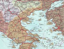 Карта греции географическая на весь экран